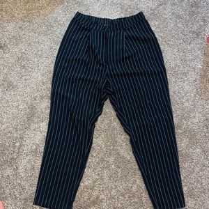 pinstripe trousers